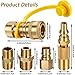 Mudder 5 Pieces 3/8 Inch Natural Gas Fitting for Propane Propane Hose Quick Disconnect Brass Pipe Fitting Hex Nipple 1/4 Inch Low Pressure Quick Disconnect or Connect for Blackstone Tabletop Grill