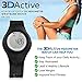 3DActive Non-Bluetooth 3D Pedometer Wristband Watch (PW-300) with Lanyard, Accurately Monitor Steps, Calories Burned, Distance and Duration, 14 Days Memory, Simple Tap Function & Easy to Read. (Black)
