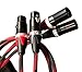 BETTERCABLES.COM Silver Serpent Anniversary Edition Red/Black Balanced XLR Audiophile Audio Cables (Pair - 2 Cables) - High-End, High-Performance, Silver/Copper Hybrid, Low-Capacitance - 3 Feet
