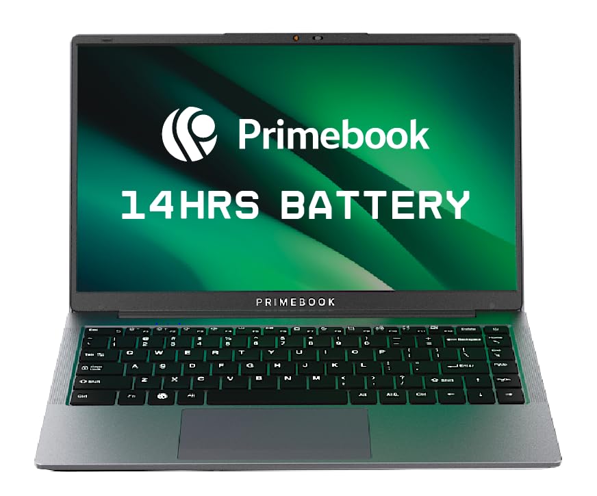 Primebook 2 Pro 2026 (New Launch) | 8GB RAM, 128GB UFS Storage | 14.1-Inch FHD IPS Display | 14 Hours Battery | MediaTek Helio G99 | Android 15 (PrimeOS 3.0) | Backlit Keyboard | in-Built AI (Gray)