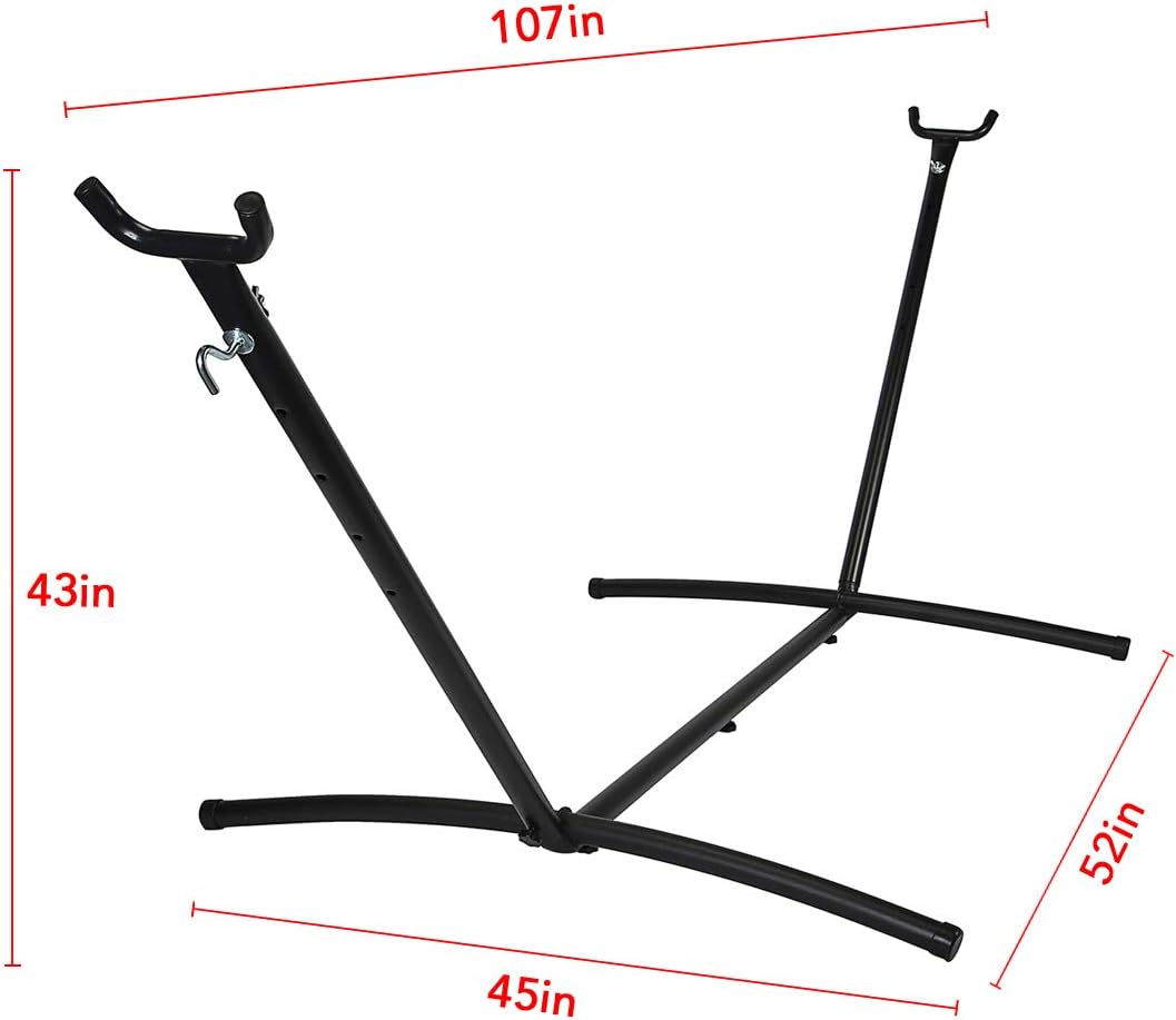 Tuanchuanrp Hammock Stand, Adjustable Hammock Stand Portable Heavy Duty, Space Saving Steel Hammock Stand, Fits Hammocks 9ft Long for Indoor Outdoor Yard Patio Deck, with Carry Bag : Garden & Outdoor