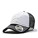 The Vintage Year Washed Cotton Low Profile Mesh Adjustable Trucker Baseball Cap (Black/White/Black)