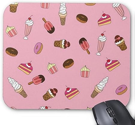 Amazon Co Jp マウスパッド可愛いアイスクリームとケーキ背景マウスマット パソコン 周辺機器
