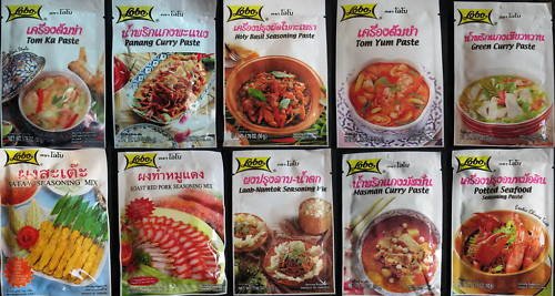 10 Lobo Seasoning Mix Paste & Curry Paste Thai Food Made in Thailand by Lobo