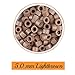 500 PCS Silicone Lined Micro Beads, 5mm Light Brown Color Hair Extension Beads Micro Rings Links Beads for I Bonded Tipped Hair Extensions