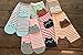 AnVei-Nao Womens Girls Stripe Cute Cat Cotton Soft Pattern Crew Socks 6 Pairs