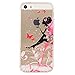 iPhone 5 5S Case, JAHOLAN Amusing Whimsical Design Clear Bumper TPU Soft Case Rubber Silicone Cover for iPhone 5/5S/SE - Flower Fairy