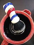 HAIRCUT AND SHAVE CO. Proven Synthetic Shaving Brush - 100% Synthetic Materials - 26mm Extra Dense Tuxedo Knot And 57mm loft - Fast Drying Pre-Shave Brush perfect for home and travel