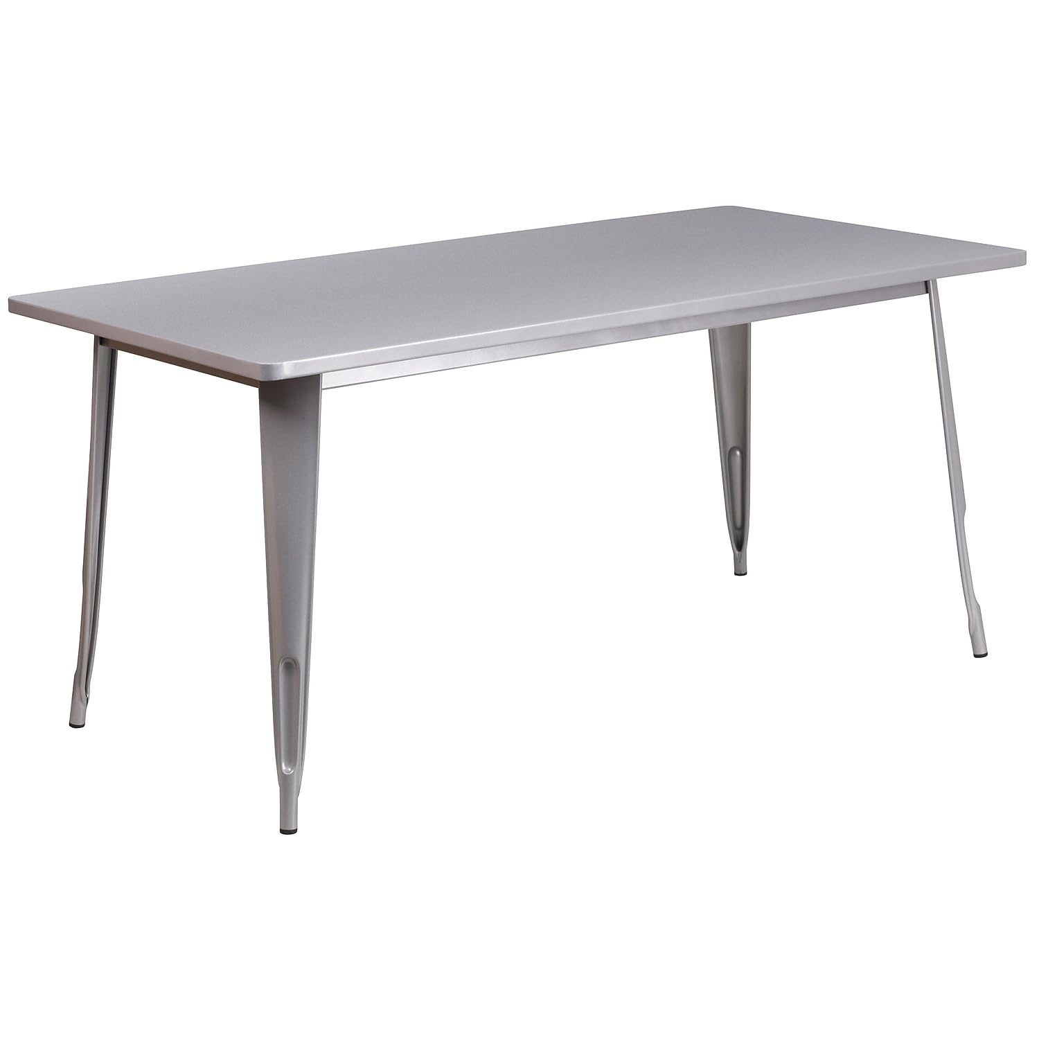 Photo 1 of ***MAJOR DAMAGE - SEE PICTURES***
Flash Furniture Charis Commercial Grade 31.5" x 63" Rectangular Silver Metal Indoor-Outdoor Table