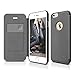 elago iPhone 6S Plus Case, [Leather Hole Flip] - [Card Slot][Screen Protection][Premium Hybrid Construction] - for iPhone 6/6S Plus (Dark Grey)