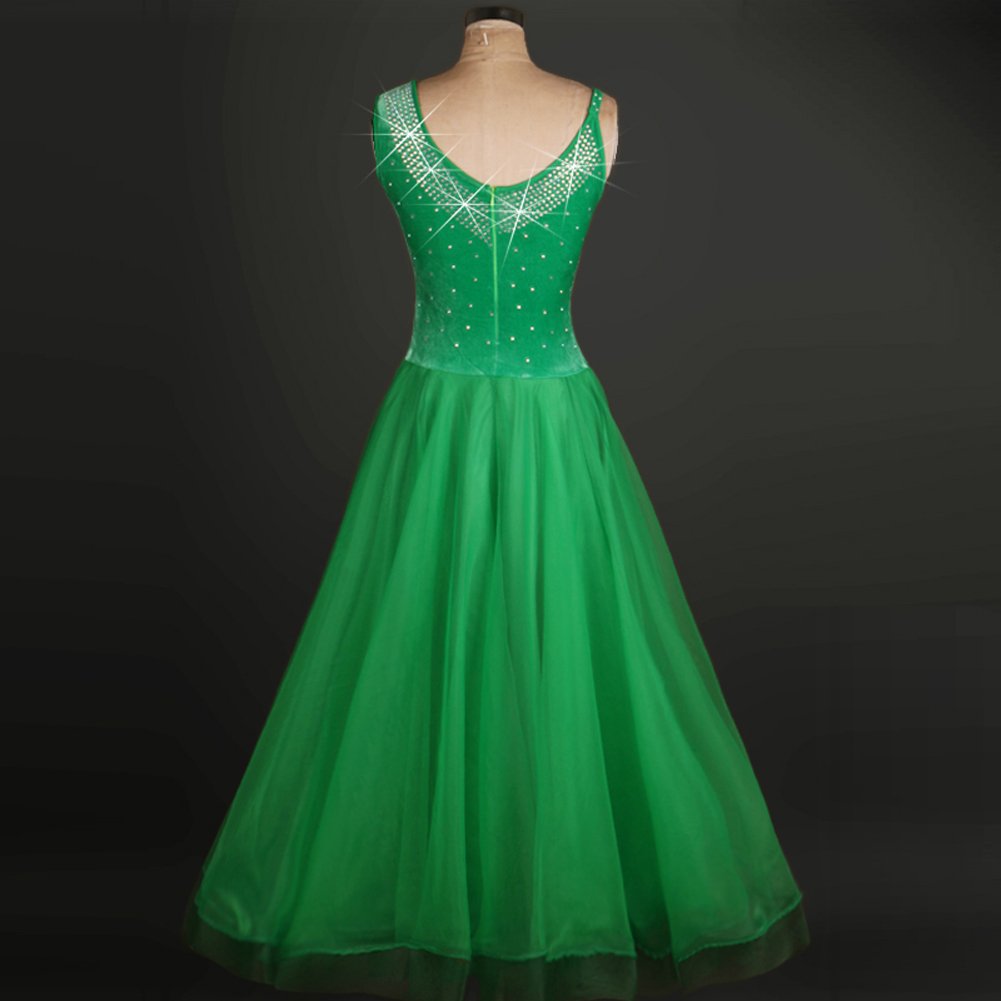 贅沢屋の L Night モダンダンス発表会用 Xx Large グリーン B01iy5c81q ベリーダンス衣装 ラテンワンピース ワルツ専用スカート ラテン系ダンスドレス ワルツ 上品 3色展開 社交ダンスドレス 社交ダンス Www Dentistsatnorthgate Ca