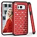 TILL S8 Case, Galaxy S8 Case for Girls Women, (TM) Studded Rhinestone Crystal Bling Shock Absorbing Hybrid Defender Rugged Slim Case Cover for Samsung Galaxy S8 S VIII 5.8 Inch 2017 [Red]