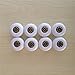 SunKni Prime Quality 8Pcs Vintage Ceramic Knobs Handles Pulls for Kitchen Furniture Door Drawer Cabinet Dresser Closet Wardrobe Cupboard Vanities with Screws New Sets Pack of 8 (Broze-White)