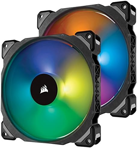 Corsair ML140 PRO 140mm Premium Magnetic Levitation RGB LED PWM Fan with Lighting Node Twin Pack (CO-9050078-WW)
