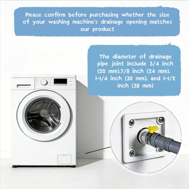 Marekineko-Universal Washing Machine Drain Hose Extension & Portable Washer Drain Hose,Dishwasher Drain photo 11