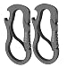 Idakey Full Stainless Steel Anti-Lost Keychain Carabiner Mutil Function Home Tool with Bottle Opener for Home Larger Version (2Pcs Dark Gray) primary