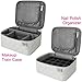 Ellis James Designs Travel Makeup Bag Train Case Organizer - Cream- 2-in-1 Cosmetic Bags for Make Up and Nail Polish Cases - Large Cosmetics Bag for Women with Compartments, Handle and Brush Pockets