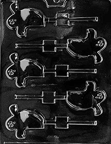 Grandmama's Goodies H064 Spooky Ghost Halloween Lollipop Chocolate Candy Soap Mold with Exclusive Molding Instructions