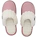 HomeTop Women's Cute House Slippers for Ladies Memory Foam Indoor Outdoor Slip on Bedroom Soft Home Shoes with Fuzzy Knitted Faux Fur (37-38 (US Women's 7-8), Pink)