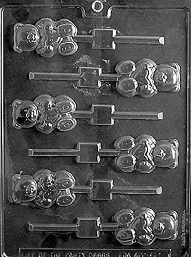 Sweetheart Teddy Chocolate Lollipop Mould 6 on 1