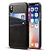 iPhone X Wallet Case - iPhone 10 case,Rssviss Wallet Phone Case Leather Slim Back Case Cover With Credit Card Holder for iPhone X 5.8 inch-Black