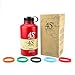 45 Degree Latitude Beer Growler, Enjoy Your Favorite Craft Beer Or IPA from The Comfort of Your Own Home, Stainless Steel Growler 64 oz - Red