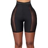 Mintsnow Women's Sheer Mesh Lace Leggings Stretchy High Waist Long Pants Lightweight Casual Pants