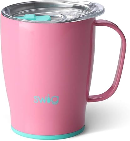 Swig Life 18oz Triple Insulated Travel Mug With Handle And Lid Dishwasher Safe Double Wall And Vacuum Sealed Stainless Steel Coffee Mug In Peony Print Multiple Patterns Available Amazon Co Uk Kitchen Home