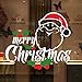 Monoche Christmas Windows Stickers Merry Christmas Santa Claus Removable PVC DIY Wall Window Decal Perfect for Supermarket Home Decor (White)thumb 2