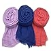 MANSHU 3 PCS Women Soft Scarf Shawl Long Scarf.