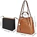 S-ZONE 3 Way Women Designer Leather Handbags Shoulder Bag Purse with Tassel