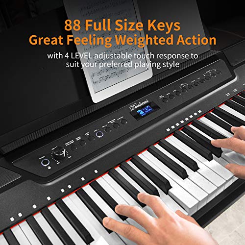 Duoliemi Weighted Digital Piano with Bluetooth, 88 Key Full Size