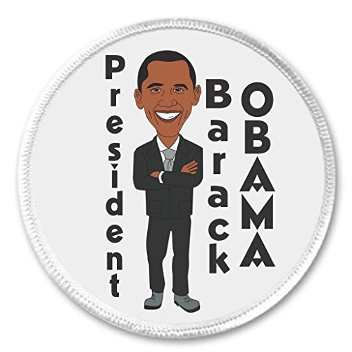 President Barack Obama (Cartoon) 3" Sew On Patch