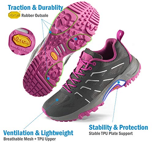 Wantdo Women's Lightweight Trail Running Shoes Outdoor Hiking Climbing