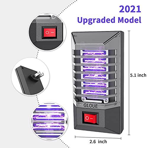 GLOUE Bug Zapper Indoor, Mosquito Killer Fly Trap UV Electric Gnat