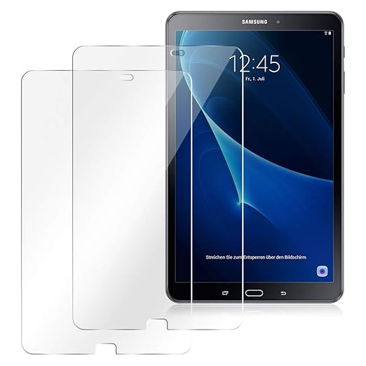 Nauci 2X Displayschutz Folie kompatibel mit Samsung Galaxy Tab A6 10.1 2016 Displayschutz Folie Schutzfolie Panzerfolie