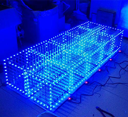 iCubeSmart 3D8P Led Cube Light DIY Kit with Animation Editing Tool 8x8x8 Electronic Toy for Kids and Teenagers Study Design Lesson Kits Chip LED (Finished KIT)