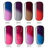 Modelones Gel Nail Polish Set - Soak Off UV LED 8 Tiny Bottles Gift Box
