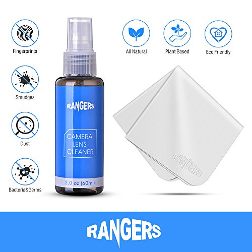 Rangers Professional Camera Cleaning Set with 60ml Non-Toxic Cleaning Solution for DSLR Cameras, Lenses and Sensitive Electronics - Thumbnail 2