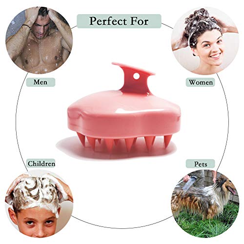 2pcs Exfoliating Brush for Ingrown Hair Treatment, Hair Scalp Massager Shampoo Brush, Exfoliator for Face, Bikini, Armpit, Fascia and Cellulite Blast Massager Tool for Men and Women, Pink