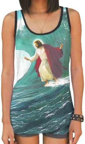 Surfs Up Jesus Racerback Tank