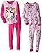 Peanuts Girls' 4pc Cotton Sleepwear Set