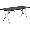 Lifetime 6-Foot Fold in Half Table, Light Commercial, Black