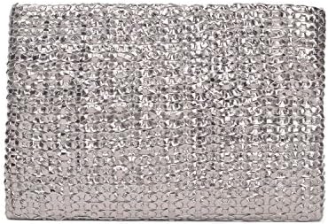 Waterlily Los Angeles | Women's Leather Ibiza Clutch - Gun Metal