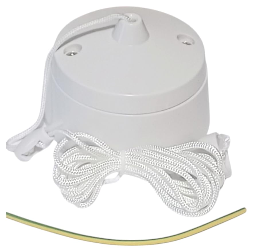 Eabcon Cord Light Switch, 2 Way Standard Pull Switch with a cut of 2mm Earth sleeving