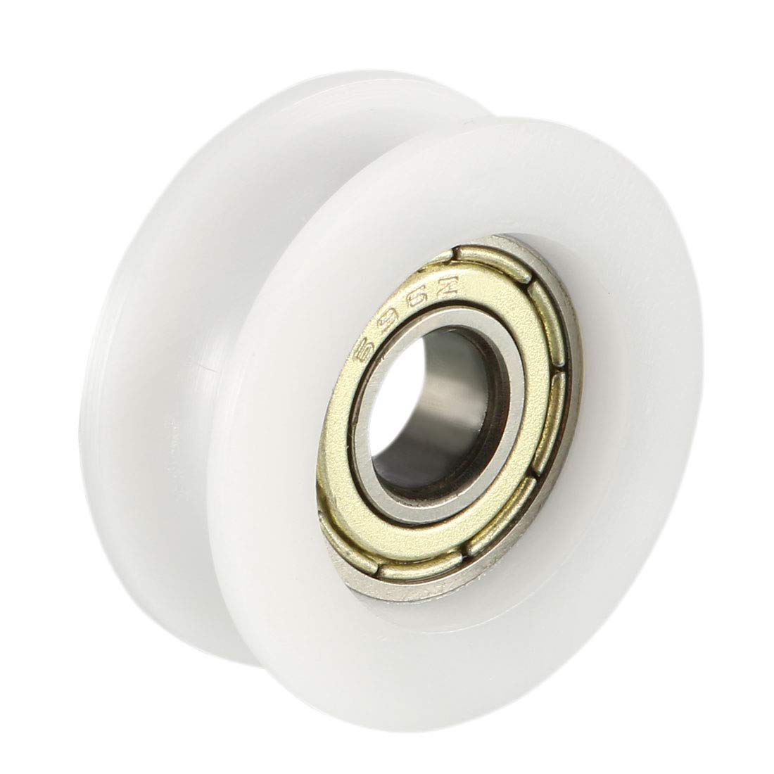 sourcing map 4pcs 1.8mm Deep Metal U Groove Guide Bearing Pulley Rail Ball Wheel 6x22x8mm