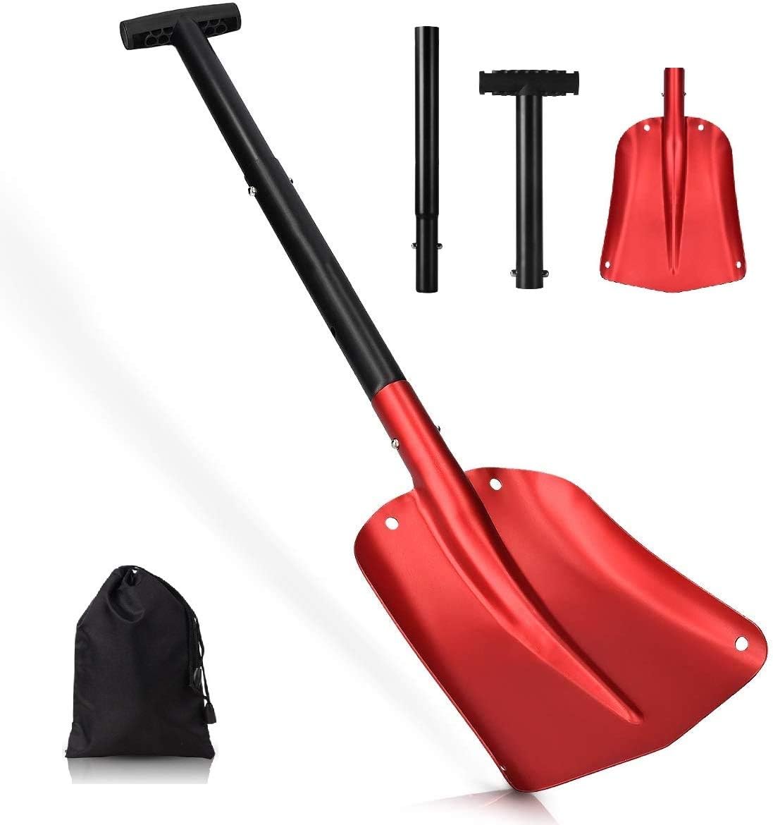 Aluminum Snow Shovel Collapsible Design 6682cm Adjustable Portable