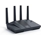 GL.iNet GL-MT6000 (Flint 2) WiFi 6 High Speed Gaming Routers for Wireless Internet, 2 x 2.5G Ethernet Ports for Fiber Optic Modem, Long Range Computer VPN WiFi Router, Home & Business