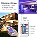 Battery Powered Led Strip Lights 32.8ft, 2x16.4ft USB/Battery Operated RGB LED Lights Birthday Christmas Gift with Remote for TV Backlight, Bedroom, Camping