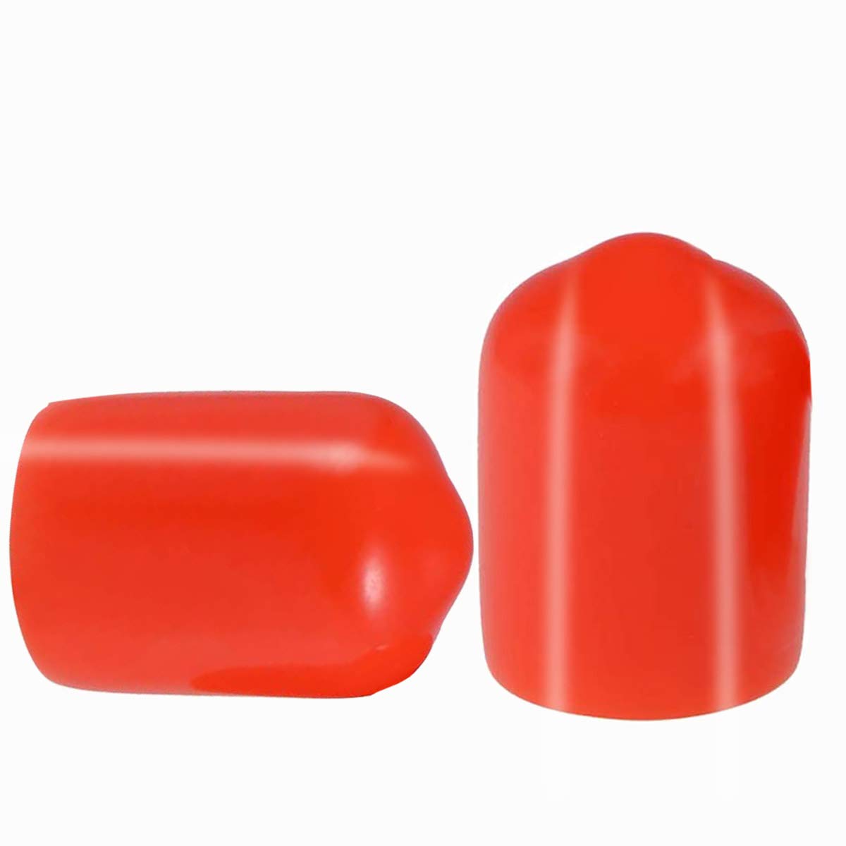 Screw Thread Protectors, PVC Rubber Round Tube Bolt Cap Plastic End Cap Cover Thread Protectors Red, Inner Dia 9mm? 100 Pcs — image 1